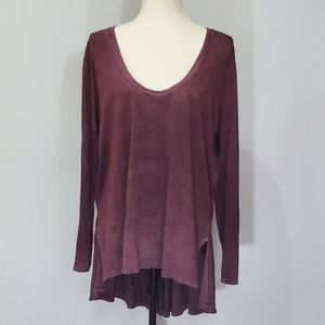 Free People Burgundy Swing Tunic